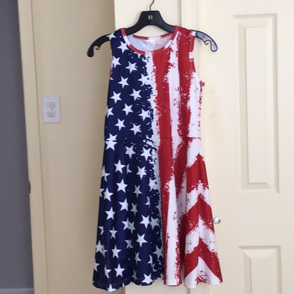 Patriotic Kids Dress - Red, White, and Blue